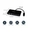StarTech.com USB-C Etherneti adapter 3-pordilise USB 3.0 jaoturi ja toiteedastusega