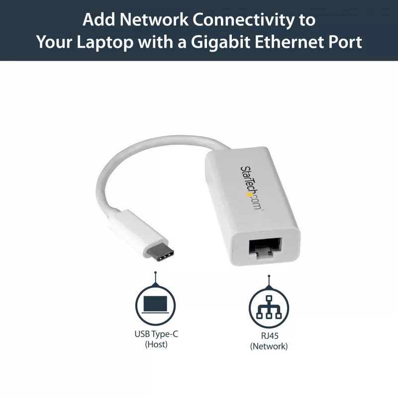 StarTech.com USB-C–Gigabit-võrguadapter – valge