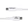 StarTech.com 2 m USB-A – USB-C laadimiskaabel, laadimine ja sünkroonimine, 3 A, USB 2.0, TPE-kate – valge USB-laadimisjuhe