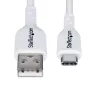 StarTech.com 2 m USB-A – USB-C laadimiskaabel, laadimine ja sünkroonimine, 3 A, USB 2.0, TPE-kate – valge USB-laadimisjuhe
