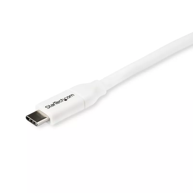 StarTech.com USB-C kuni USB-C kaabel 5A PD-ga – M/M – Valge – 2 m (6 jalga) – USB 2.0 – USB-IF sertifitseeritud