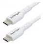 StarTech.com 1m (3,3 jalga) valge USB-C laadimiskaabel, USB-C kaabel, USB 2.0 USB-C sülearvuti laadimisjuhe, 60W 3A toiteedastus, TPE mantel, USB-C andmeedastuskaabel, M/M