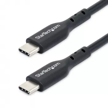 StarTech.com 2m (6ft) USB C laadimiskaabel, USB-C kaabel, USB 2.0 USB-C sülearvuti laadimisjuhe, 60W 3A Power Delivery, TPE kest, USB-C andmeedastuskaabel, M/M
