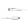 StarTech.com 2m (6.6 ft) valge USB-C laadimiskaabel, USB C kaabel, USB 2.0 USB-C sülearvuti laadimisjuhe, 60W 3A Power Delivery, TPE mantel, USB-C andmeedastuskaabel, M/M