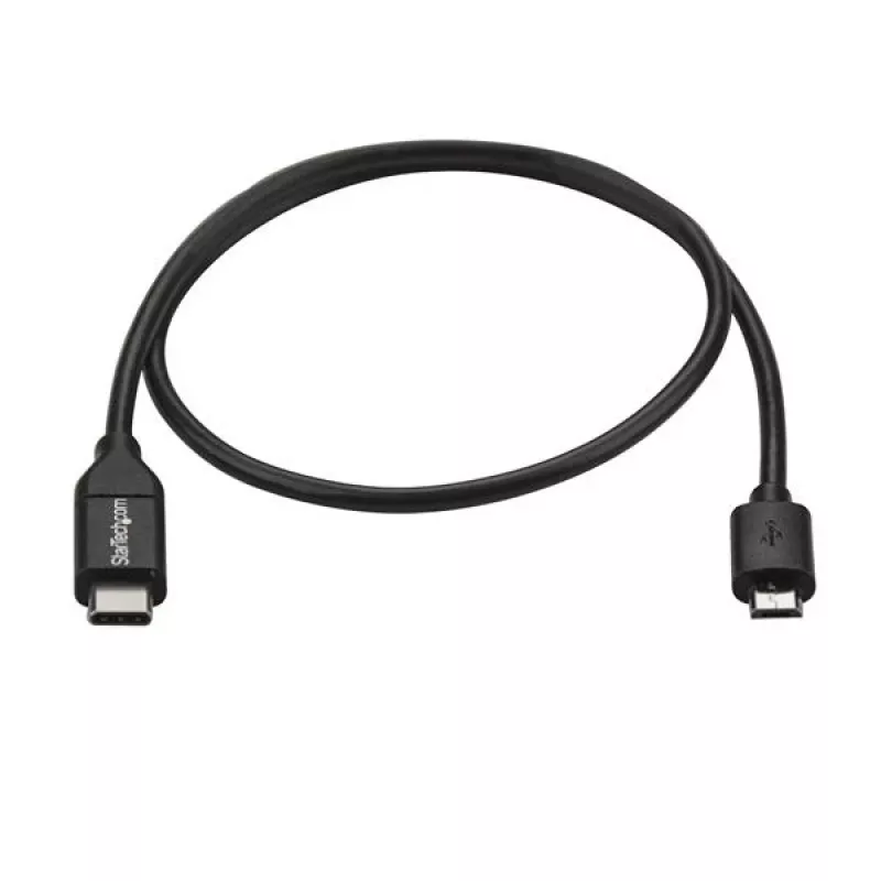 StarTech.com USB-C kuni Micro-B kaabel - M/M - 0,5 m - USB 2.0, 0,5 m, USB C, Micro-USB B, USB 2.0, 0,48 Gbit/s, must