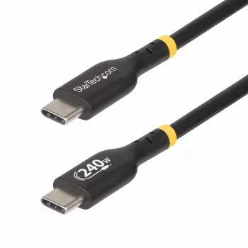 StarTech.com 2 m USB-C laadimiskaabel, USB-IF sertifitseeritud USB-C kaabel, 240 W PD EPR, USB 2.0 USB-C sülearvuti laadimisjuhe, USB-C andmeedastuskaabel, TPE mantel, M/M