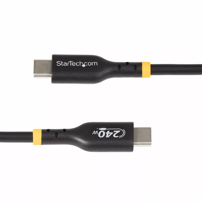 StarTech.com 2 m USB-C laadimiskaabel, USB-IF sertifitseeritud USB-C kaabel, 240 W PD EPR, USB 2.0 USB-C sülearvuti laadimisjuhe, USB-C andmeedastuskaabel, TPE mantel, M/M