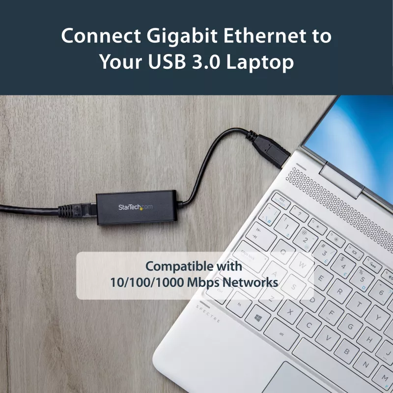 StarTech.com USB 3.0 Gigabit Ethernet võrguadapter, 10/100/1000 Mbps, USB RJ45-le, USB 3.0 LAN-adapter, USB 3.0 Etherneti adapter (GbE), TAA vastavuses