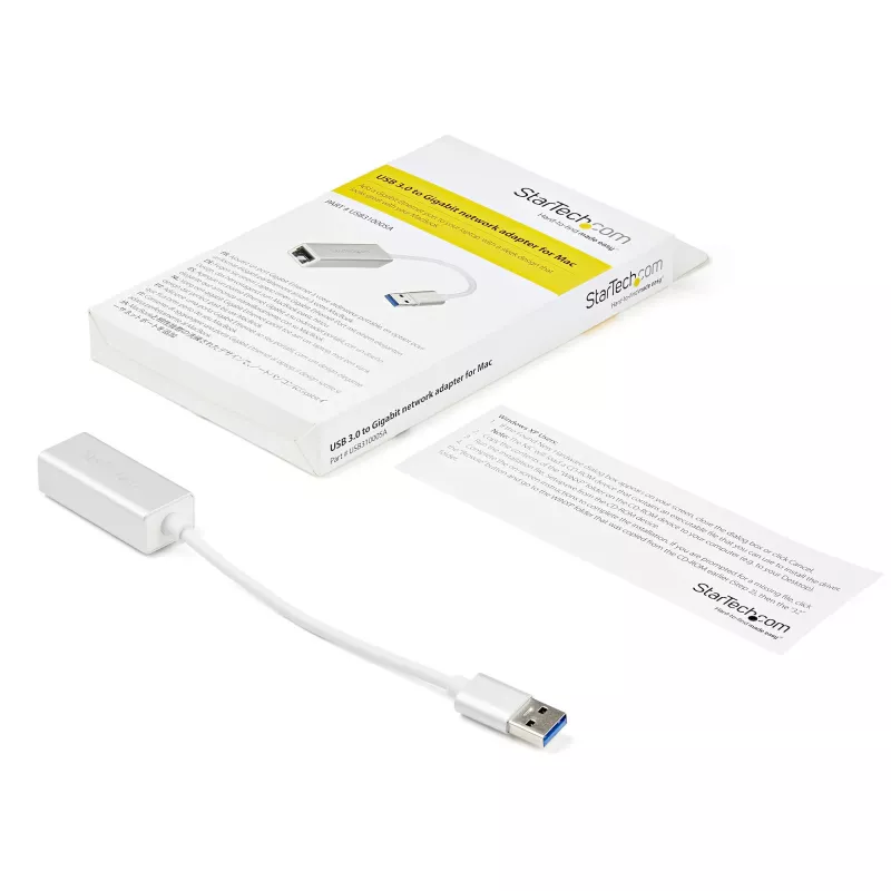 StarTech.com USB 3.0 gigabitine võrguadapter - hõbedane, juhtmega, USB, Ethernet, 2000 Mbit/s, hõbedane