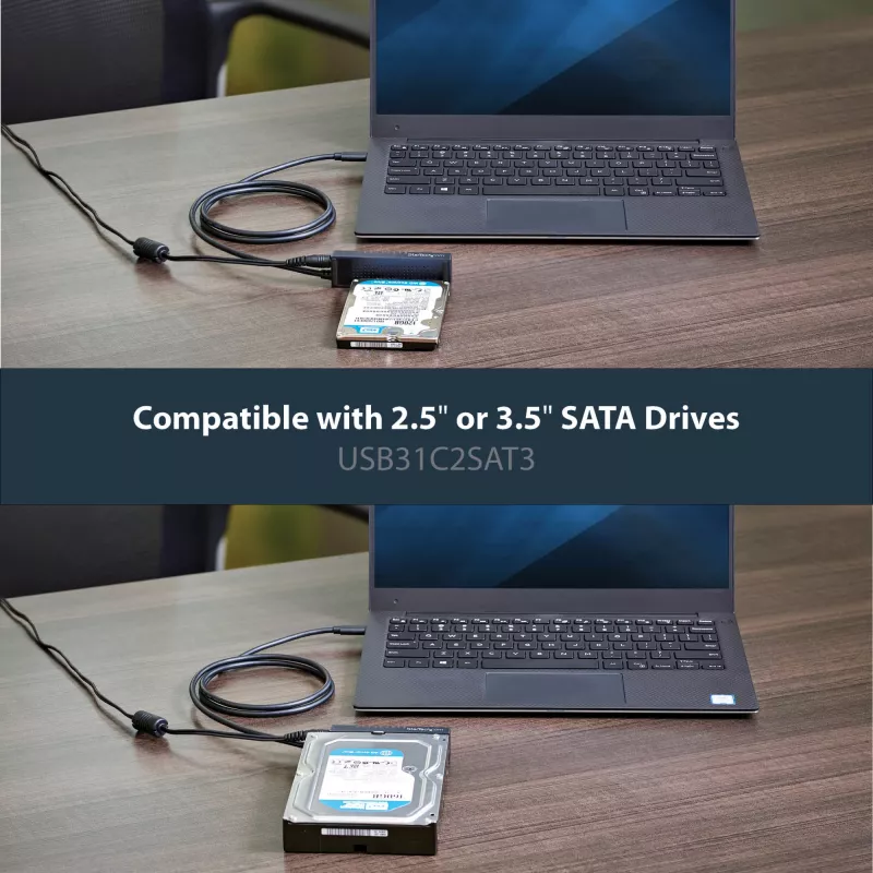 StarTech.com USB 3.1 (10Gbps) adapterkaabel 2,5”/3,5” SATA-draividele – USB-C