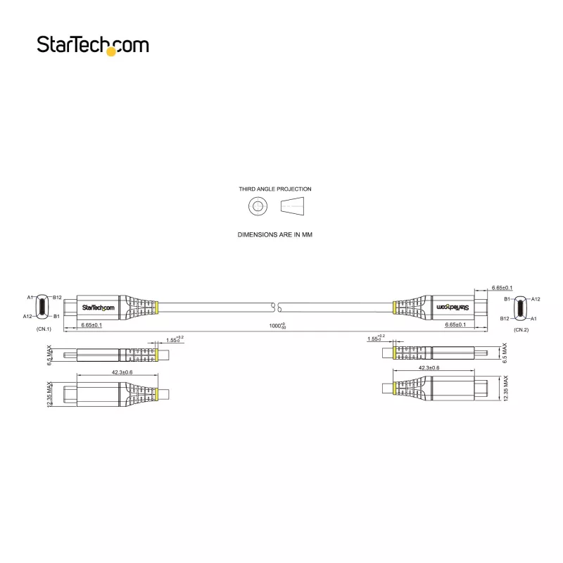 StarTech.com 0,9 m (1 m) USB-C-kaabel 10 Gbps – USB-IF-i sertifitseeritud USB-C-kaabel – USB 3.1 USB-C-kaabel – 100 W (5 A) Power Delivery laadimine, DP Alt Mode – USB-C–USB-C-juhe – laadimine ja sünkroniseerimine