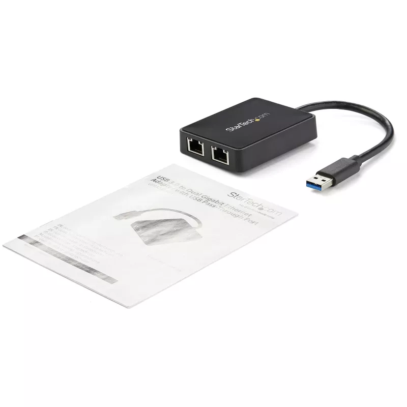 StarTech.com USB 3.0 kahe pordiga gigabitise Etherneti adapter võrgukaart USB-pordiga