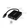StarTech.com USB 3.0 kahe pordiga gigabitise Etherneti adapter võrgukaart USB-pordiga
