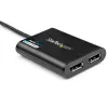 StarTech.com USB 3.0 – kahe DisplayPorti adapter – 4K 60 Hz, 3.2 Gen 1 (3.1 Gen 1), USB Type-A, DisplayPort väljund, 4096 x 2160 pikslit