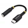 StarTech.com 12,7 cm USB-C–3,5 mm TRRS-peakomplekti/kõrvaklappide pesa heliadapter, USB-C-tüüpi abidongel, 32-bitine DAC, toetab USB-C/Thunderbolti, sülearvuti/telefon/tahvelarvuti