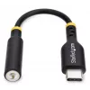 StarTech.com 12,7 cm USB-C–3,5 mm TRRS-peakomplekti/kõrvaklappide pesa heliadapter, USB-C-tüüpi abidongel, 32-bitine DAC, toetab USB-C/Thunderbolti, sülearvuti/telefon/tahvelarvuti