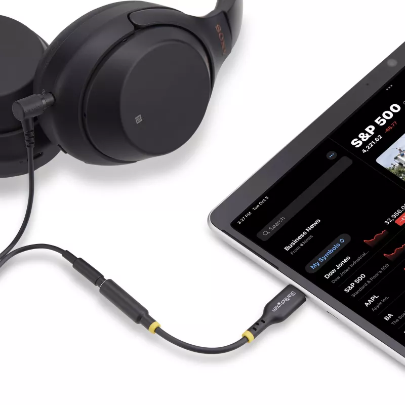 StarTech.com 12,7 cm USB-C–3,5 mm TRRS-peakomplekti/kõrvaklappide pesa heliadapter, USB-C-tüüpi abidongel, 32-bitine DAC, toetab USB-C/Thunderbolti, sülearvuti/telefon/tahvelarvuti