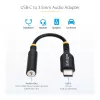 StarTech.com 12,7 cm USB-C–3,5 mm TRRS-peakomplekti/kõrvaklappide pesa heliadapter, USB-C-tüüpi abidongel, 32-bitine DAC, toetab USB-C/Thunderbolti, sülearvuti/telefon/tahvelarvuti