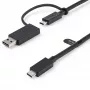 StarTech.com 3 jala (1 m) USB-C kaabel koos USB-A adapteri dongliga – hübriidne 2-ühes USB-C-kaabel USB-A-ga – USB-C kuni USB-C (10 Gbps/100 W PD), USB-A kuni USB-C (5 Gbps) – ideaalne hübriiddokkimisjaama jaoks