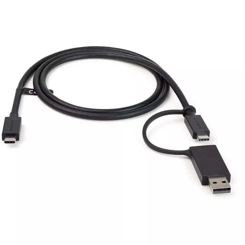 StarTech.com 3 jala (1 m) USB-C kaabel koos USB-A adapteri dongliga – hübriidne 2-ühes USB-C-kaabel USB-A-ga – USB-C kuni USB-C (10 Gbps/100 W PD), USB-A kuni USB-C (5 Gbps) – ideaalne hübriiddokkimisjaama jaoks