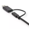 StarTech.com 3 jala (1 m) USB-C kaabel koos USB-A adapteri dongliga – hübriidne 2-ühes USB-C-kaabel USB-A-ga – USB-C kuni USB-C (10 Gbps/100 W PD), USB-A kuni USB-C (5 Gbps) – ideaalne hübriiddokkimisjaama jaoks