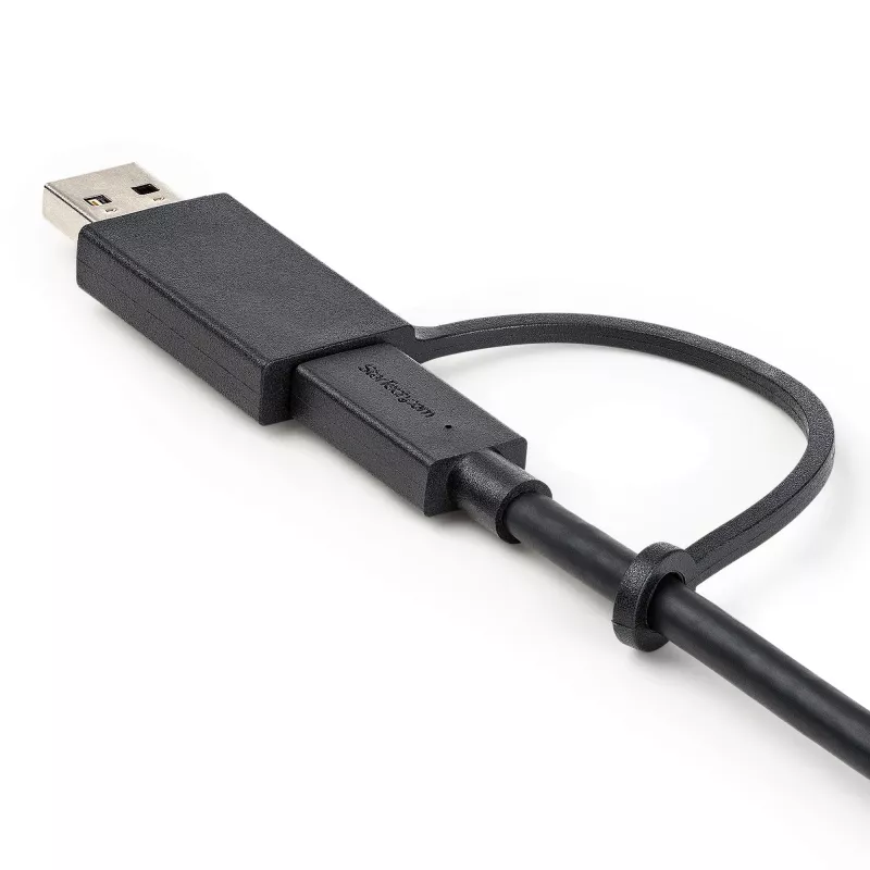 StarTech.com 3 jala (1 m) USB-C kaabel koos USB-A adapteri dongliga – hübriidne 2-ühes USB-C-kaabel USB-A-ga – USB-C kuni USB-C (10 Gbps/100 W PD), USB-A kuni USB-C (5 Gbps) – ideaalne hübriiddokkimisjaama jaoks