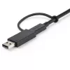 StarTech.com 3 jala (1 m) USB-C kaabel koos USB-A adapteri dongliga – hübriidne 2-ühes USB-C-kaabel USB-A-ga – USB-C kuni USB-C (10 Gbps/100 W PD), USB-A kuni USB-C (5 Gbps) – ideaalne hübriiddokkimisjaama jaoks