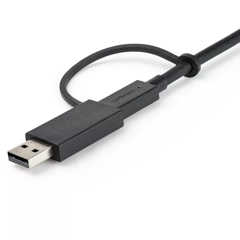 StarTech.com 3 jala (1 m) USB-C kaabel koos USB-A adapteri dongliga – hübriidne 2-ühes USB-C-kaabel USB-A-ga – USB-C kuni USB-C (10 Gbps/100 W PD), USB-A kuni USB-C (5 Gbps) – ideaalne hübriiddokkimisjaama jaoks