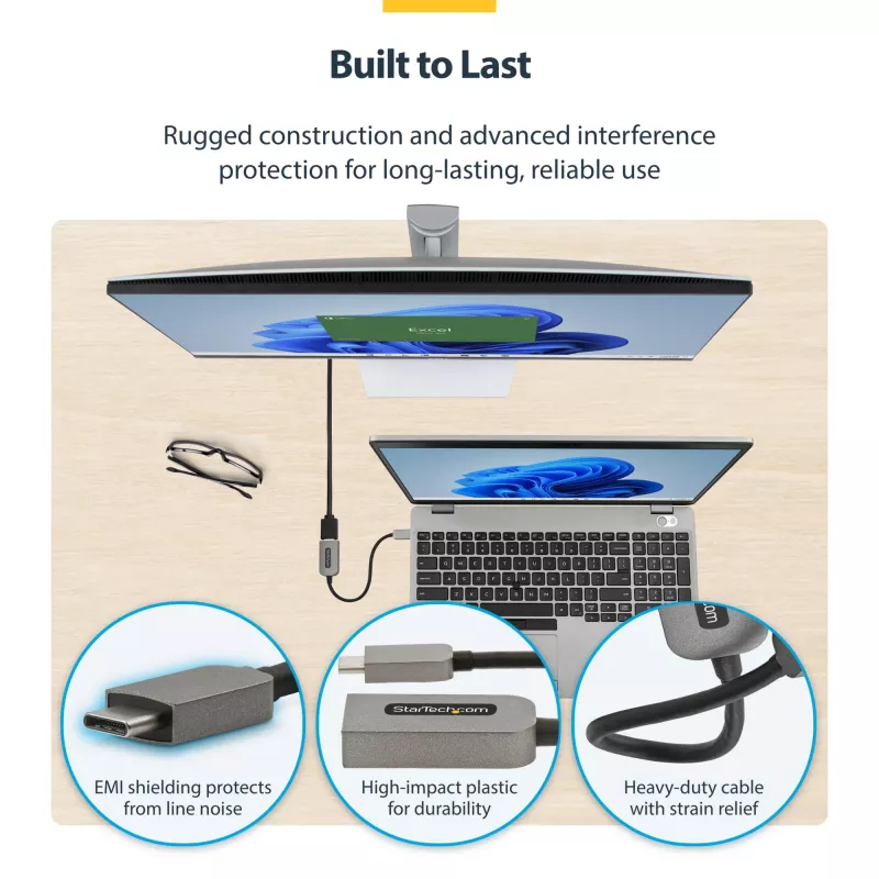 StarTech.com USB-C HDMI-adapter, 4K 60Hz video, HDR10, USB-C HDMI monitori dongle, USB4 / Thunderbolt ühilduv