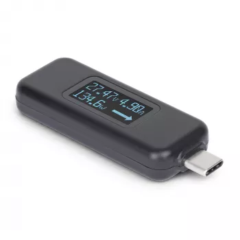 StarTech.com USB-C toitetester, digitaalne multimeeter, kahesuunaline pinge- ja voolumõõtur, kuni 240 W PD EPR, kaasaskantav USB-C kaabli ja pordi toitemõõturi tester