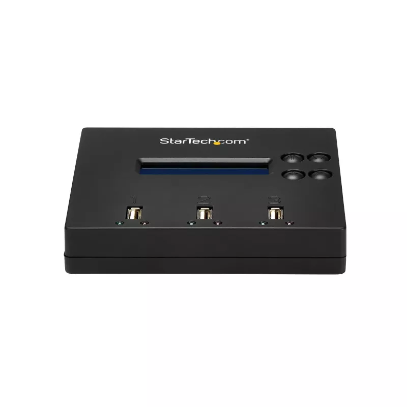 StarTech.com Eraldiseisev 1 kuni 2 USB-mälupulga duplikaator ja kustutaja, mitme USB-mälupulga kopeerija, süsteemi- ja faili- ning kogu ketta kopeerimine kiirusel 1,5 GB/min, ühe- ja 3-käiguline kustutamine, LCD Ekraan - TAA