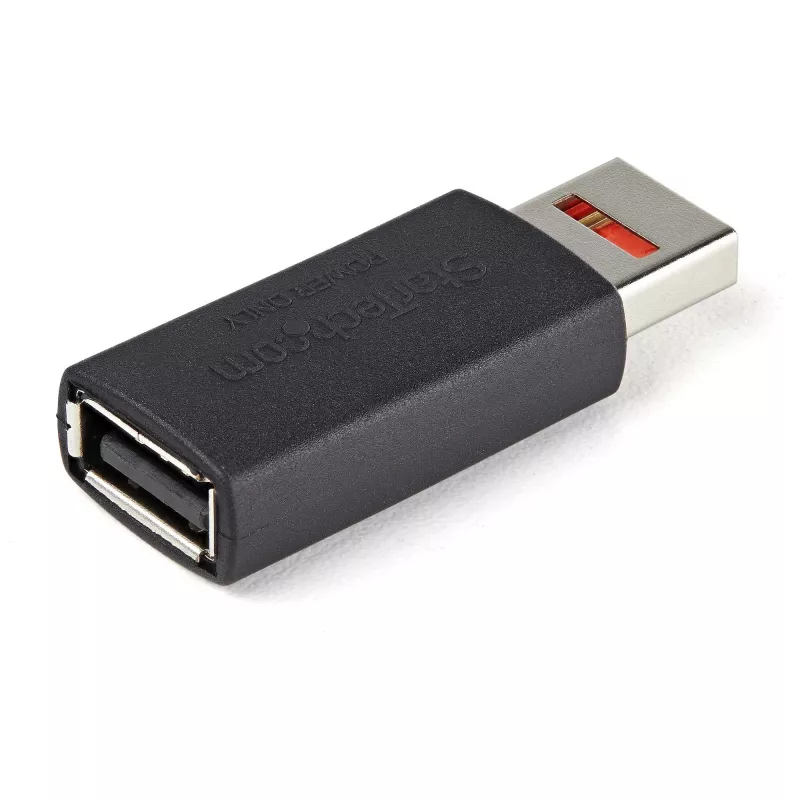 StarTech.com Secure Charging USB Data Blocker Adapter – isane-emane USB-A ainult laadimise adapter – andmeedastuseta laadimis-/toiteadapter telefonile/tahvlile – andmeid blokeeriv USB kaitseadapter