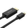 Video kaabli adapter Unitek Mini DisplayPort HDMI-le 2 m, HDMI 1.4, 4K@30Hz, HDCP 2.0, kullatud kontaktid, must