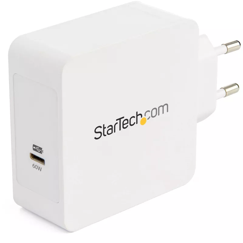 StarTech.com USB-C seinilaadija - USB-C sülearvuti laadija 60W PD - 2m kaabel - Universaalne kompaktne USB-C toiteadapter - Dell XPS/Lenovo X1 Carbon/HP EliteBook/MacBook - USB-IF/CE sertifitseeritud