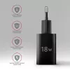 Axagon ACU-QC18 QC 3.0 1× OUTPUT seinalaadur 18W, sisetingimustesse, vahelduvvool, must