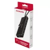 Axagon HUE-F7C 7x USB 3.2 Gen 1 ALU lame jaotur mikrotoitega 30cm USB-C USB 3.2 Gen 1 (3.1 Gen 1) Type-A 5000 Mbit/s Must