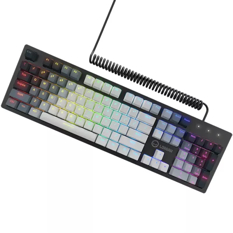 Mehaaniline klaviatuur LORGAR Azar 514 valge, RGB-taustvalgustusega, ENG paigutus