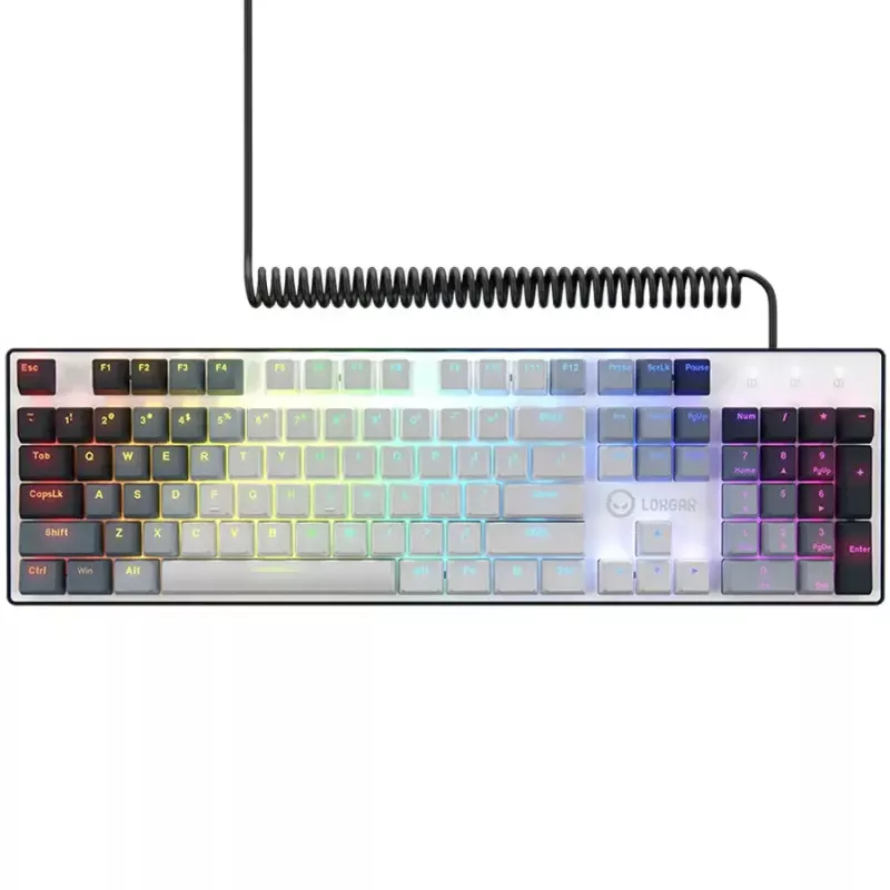 Mehaaniline klaviatuur LORGAR Azar 514 valge, RGB-taustvalgustusega, ENG paigutus