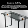 Laud COUGAR Gaming E-GRAV 180 Must Ristkülikukujuline Süsinikkiud 180x80cm