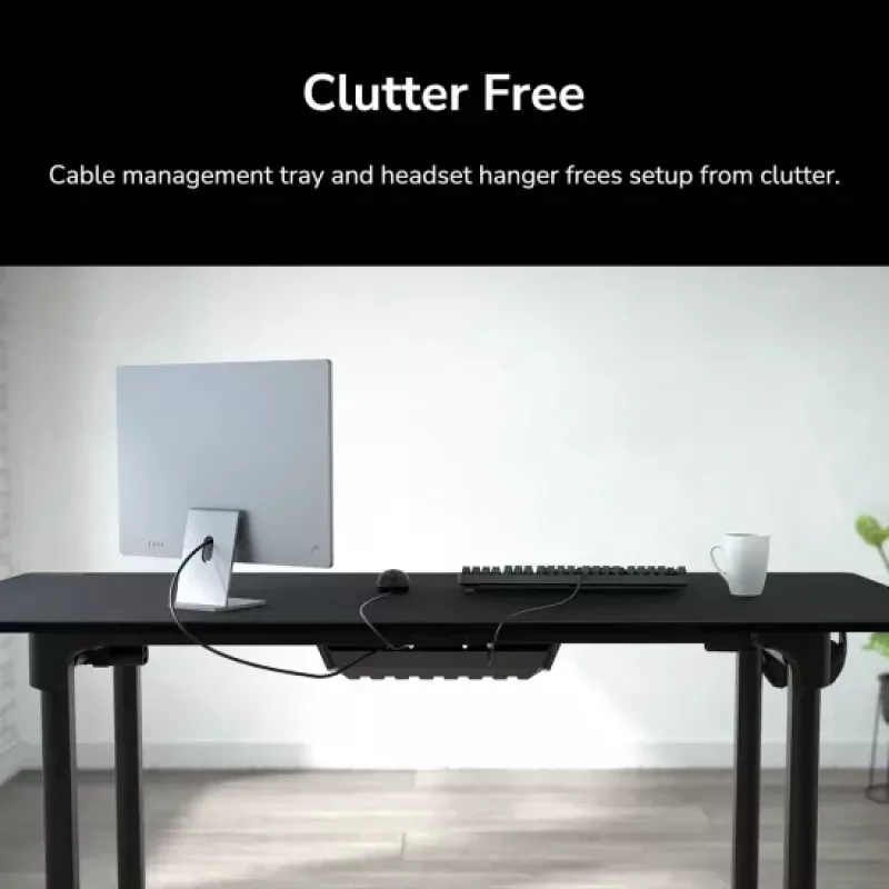 Laud COUGAR Gaming E-GRAV 180 Must Ristkülikukujuline Süsinikkiud 180x80cm