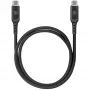 DEQSTER nailonist laadimiskaabel USB-C kuni USB-C, 1 m, USB C, USB C, 5 Gbit/s, must