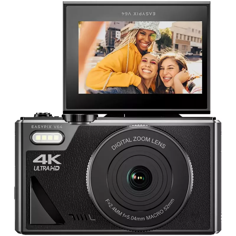 Kompaktne digikaamera EASYPIX V64 Flip 20203 — 16 MP, 1080p video