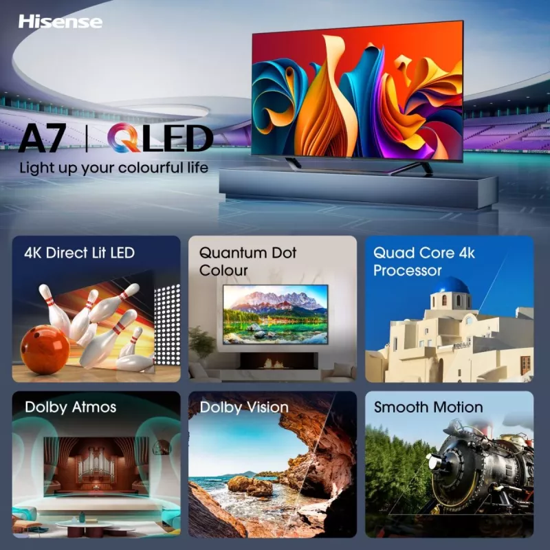 TV Hisense 55A7NQ 55 tolli 4K Ultra HD QLED 3840 x 2160