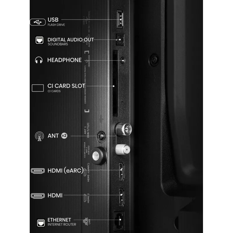 Hisense 40A4Q 101,6 cm (40 tolli) Full HD nutiteler Wi-Fi Must 200 cd/m²