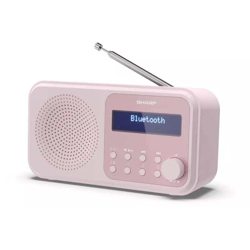 Kaasaskantav raadio Sharp DR-P420 digitaalse tuuneriga DAB DAB+ FM roosa