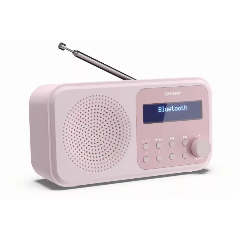 Kaasaskantav raadio Sharp DR-P420 digitaalse tuuneriga DAB DAB+ FM roosa