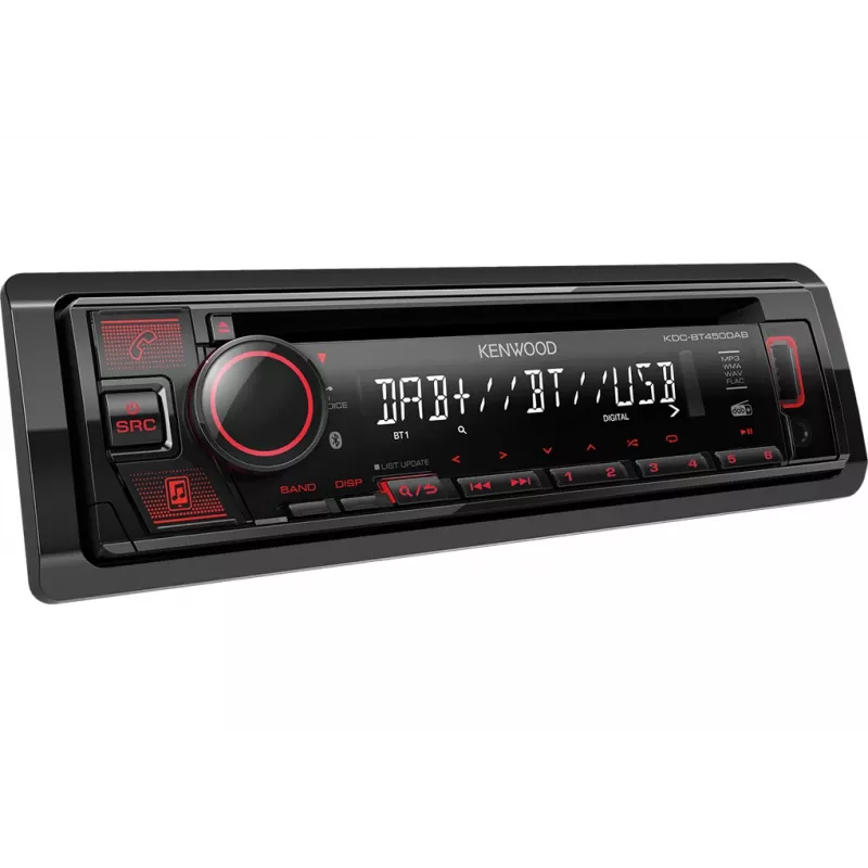 Kenwood KDC-BT450DAB automeedia vastuvõtja Must 50 W Bluetooth