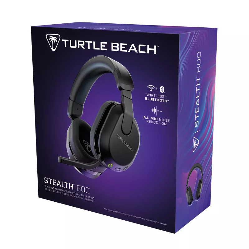 Turtle Beach Stealth 600 Must PC juhtmevabad mängukõrvaklapid, kuni 80-tunnise aku, 50 mm kõlarite ja Bluetoothiga PC-le, PS5-le, PS4-le ja mobiilile
