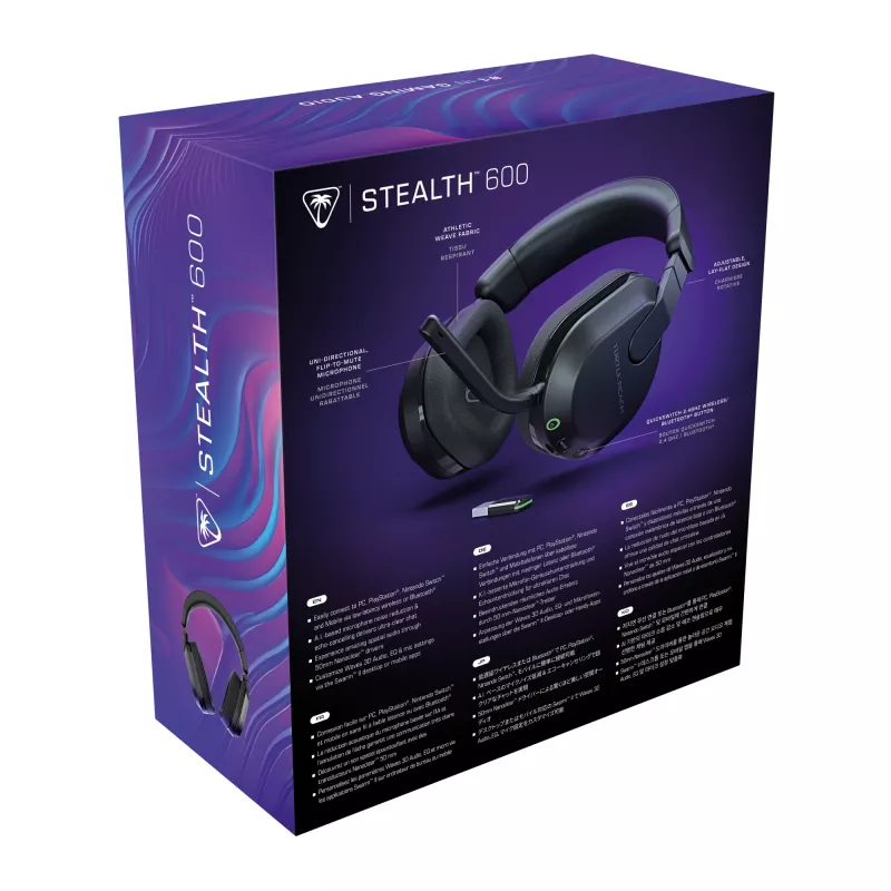 Turtle Beach Stealth 600 Must PC juhtmevabad mängukõrvaklapid, kuni 80-tunnise aku, 50 mm kõlarite ja Bluetoothiga PC-le, PS5-le, PS4-le ja mobiilile
