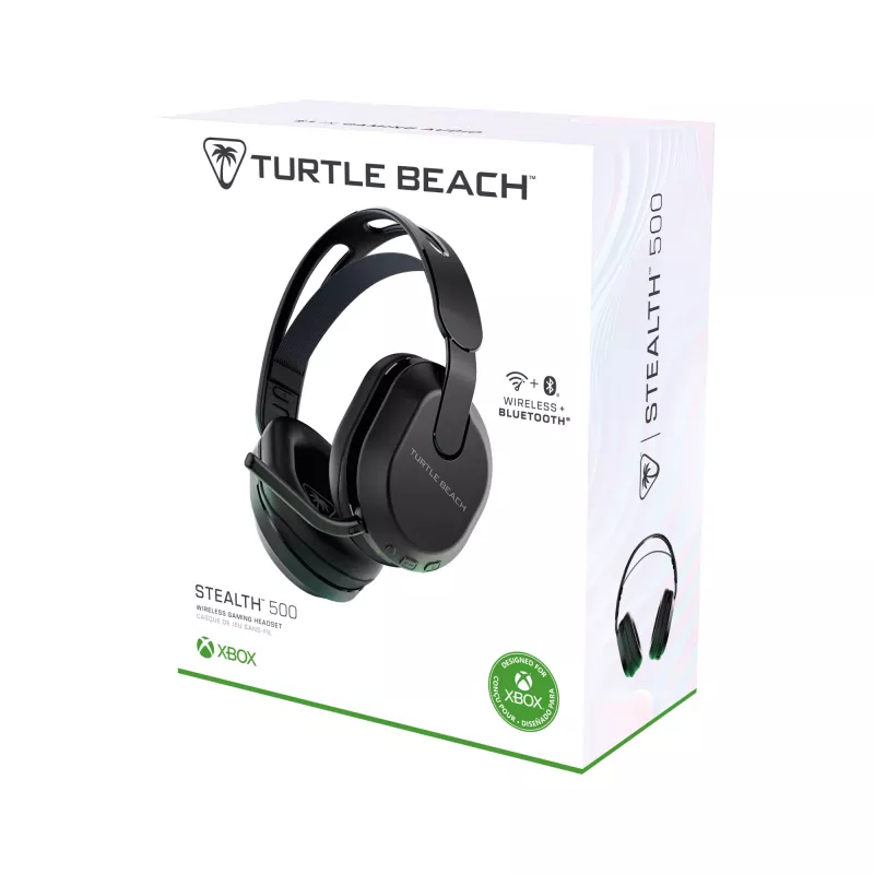 Turtle Beach Stealth 500 must Xboxi juhtmevaba mängupeakomplekt kuni 40-tunnise akuga Xbox Series X/S, Xbox One jaoks ning Bluetoothi kaudu arvuti ja mobiilseadmete jaoks